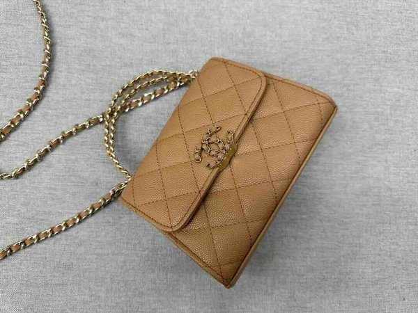 Chanel Kelly Chain Clutch Caviar GHW 14.5cm