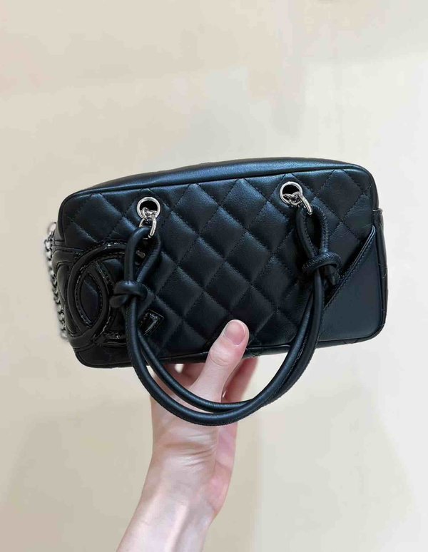 Chanel Vintage Cambon Pillow Bag Calfskin 21cm