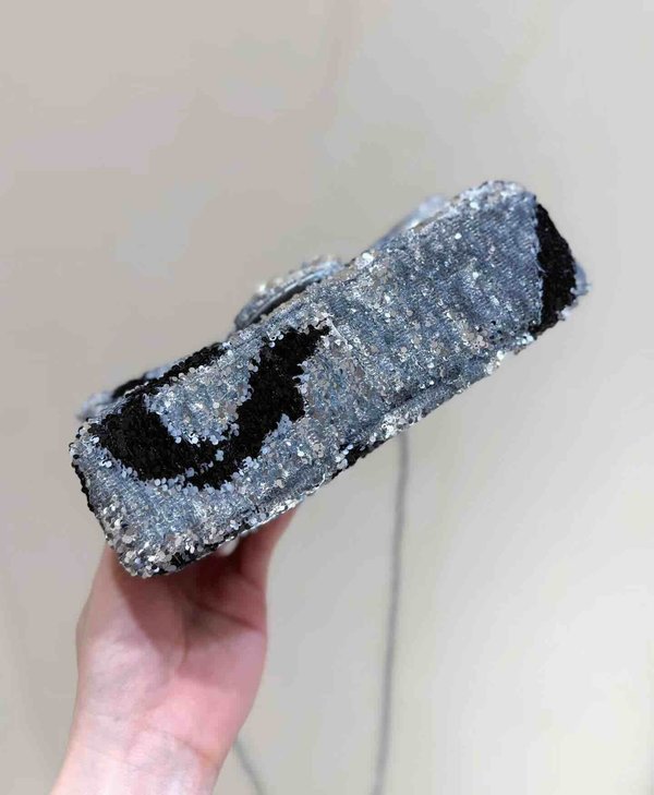 Chanel 25K Sequin Large Mini Flap Bag 20cm