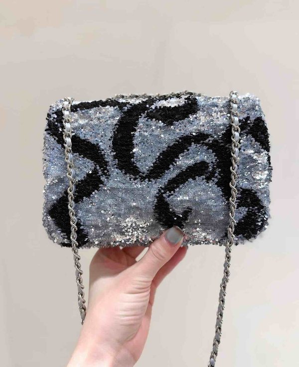 Chanel 25K Sequin Large Mini Flap Bag 20cm