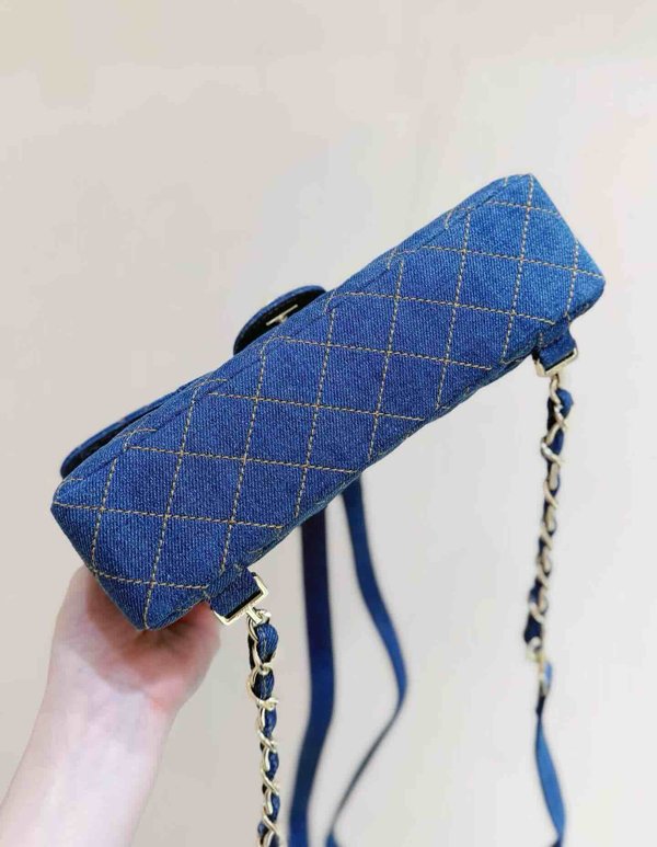 Chanel Vintage Denim Backpack 26cm