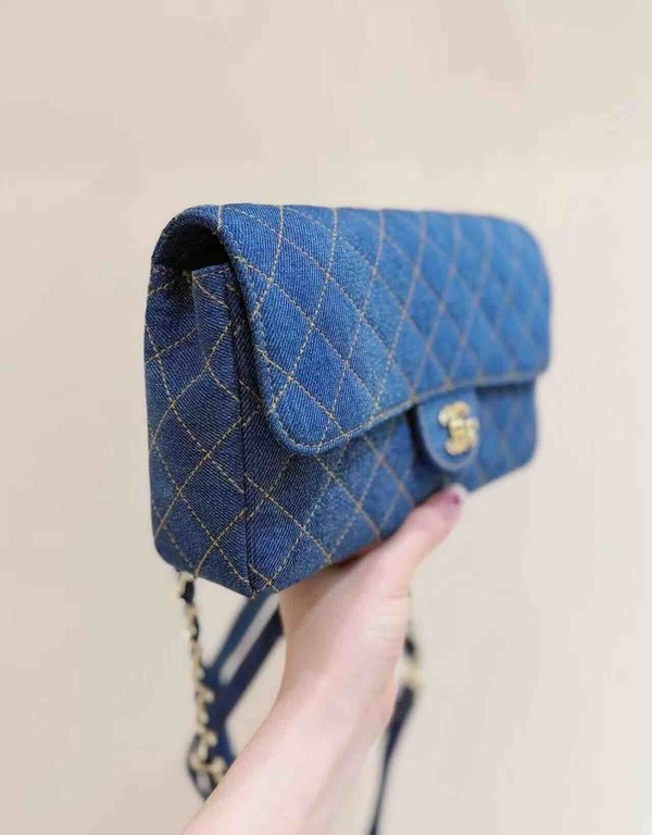 Chanel Vintage Denim Backpack 26cm