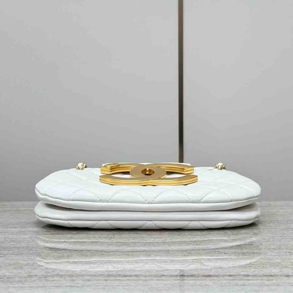 Chanel Large CC Logo Flap Bag Calfskin GHW