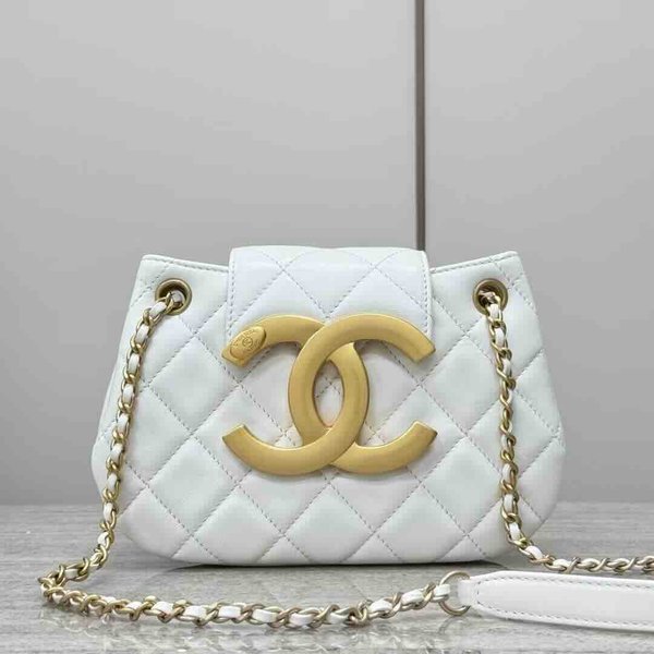 Chanel Large CC Logo Flap Bag Calfskin GHW
