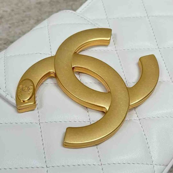 Chanel 24C Baguette Bag White Calfskin GHW 24cm