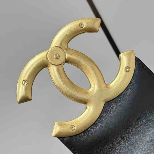 Chanel 24C Baguette Bag Black Calfskin GHW 24cm