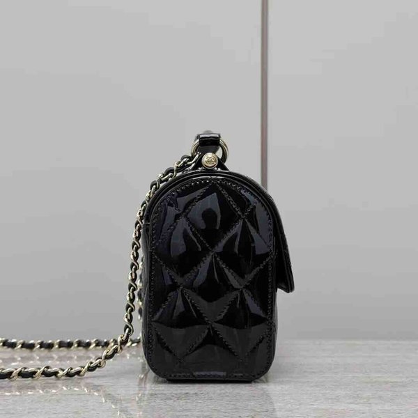 Chanel 23K Patent Leather Box Bag GHW