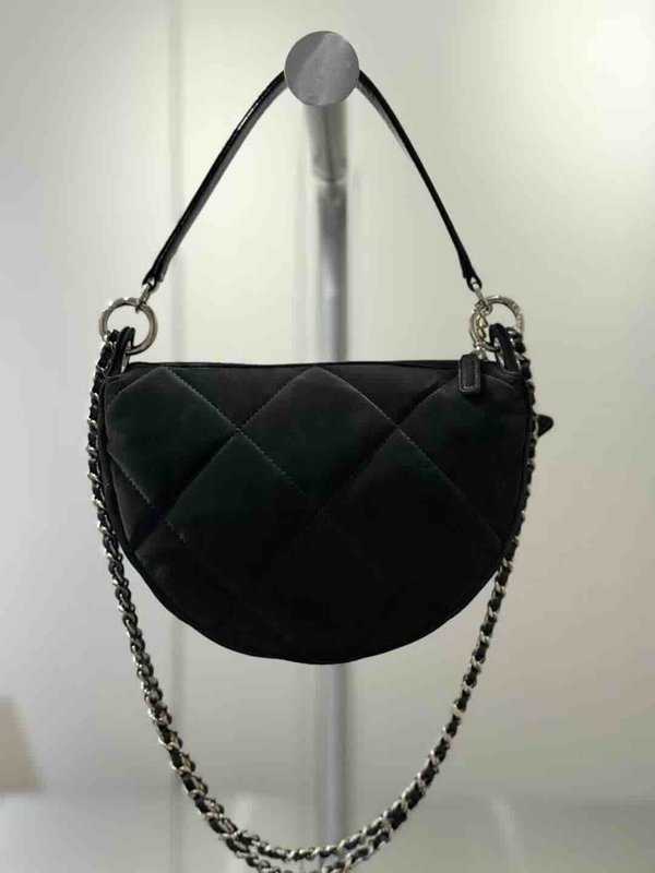 Chanel 25N Coco Neige Crescent Star Bag Velvet Nylon GHW 22cm