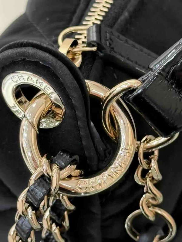 Chanel 25N Coco Neige Crescent Star Bag Velvet Nylon GHW 22cm