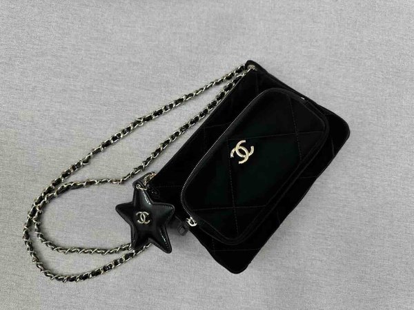 Chanel Star Chain Bag Velvet GHW 21cm