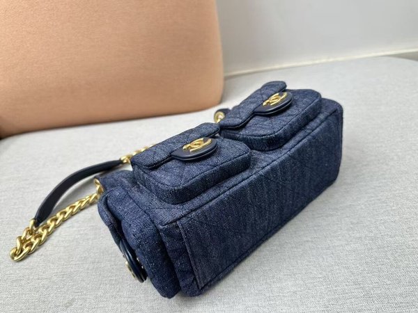 CHANEL New Hippie Hobo Bag – Original Denim with Chain Strap and Gold Hardware