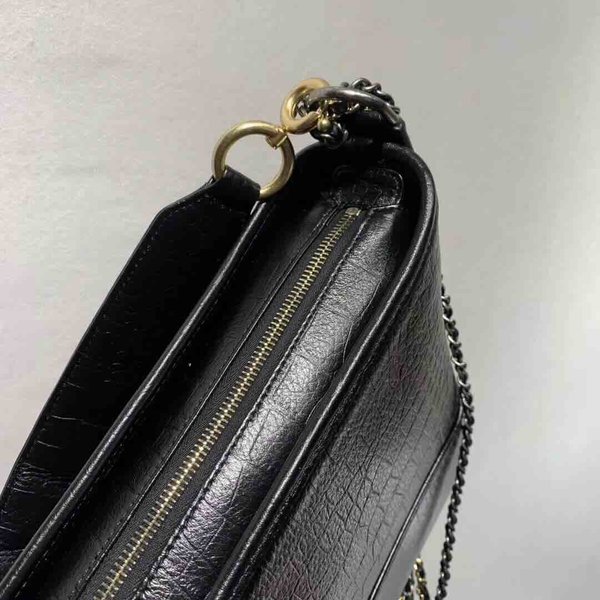 Chanel Gabrielle Croc Embossed Hobo Bag Calfskin 20cm