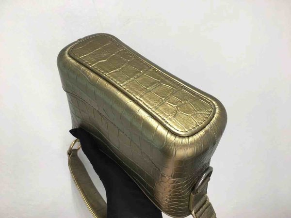 Chanel Gabrielle Croc Embossed Hobo Bag Calfskin 20cm