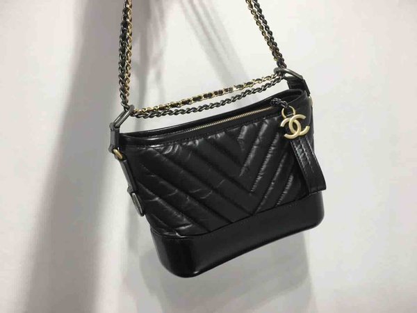 Chanel Gabrielle Chevron Hobo Bag Calfskin