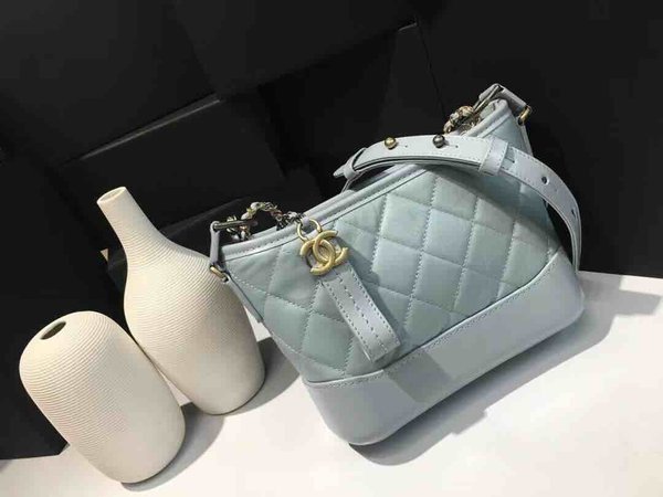 Chanel Gabrielle Hobo Bag Macaron Blue 20cm