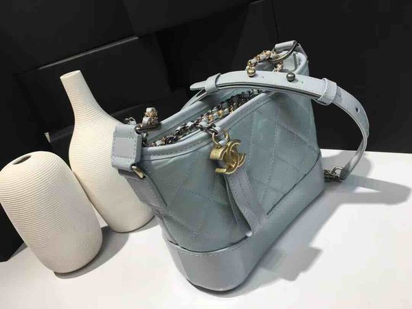 Chanel Gabrielle Hobo Bag Macaron Blue 20cm