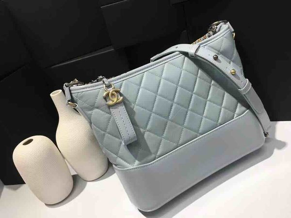 Chanel Gabrielle Hobo Bag Macaron Blue 28cm