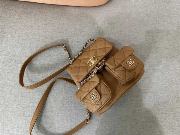 CHANEL Duma Backpack Gold-– (17.5×16.5×10cm)