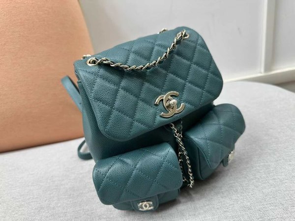 CHANEL Duma Backpack Gold-Tone Metal –(20.5×20×11.5cm)