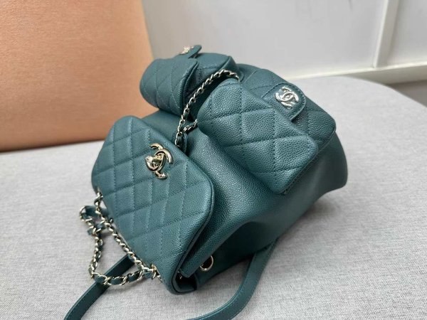 CHANEL Duma Backpack Gold-Tone Metal –(20.5×20×11.5cm)