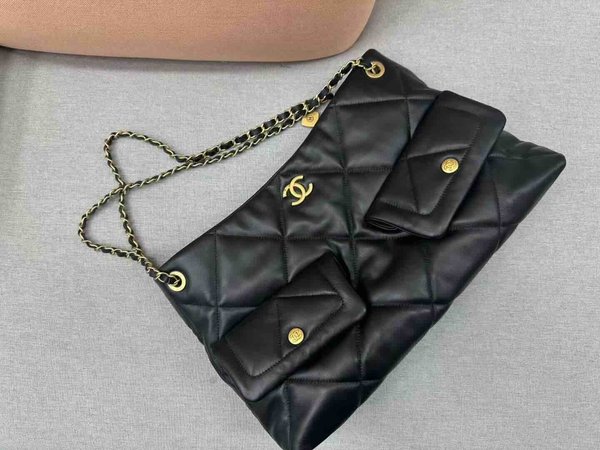 Chanel Shopping Tote Lambskin Chain GHW 38cm