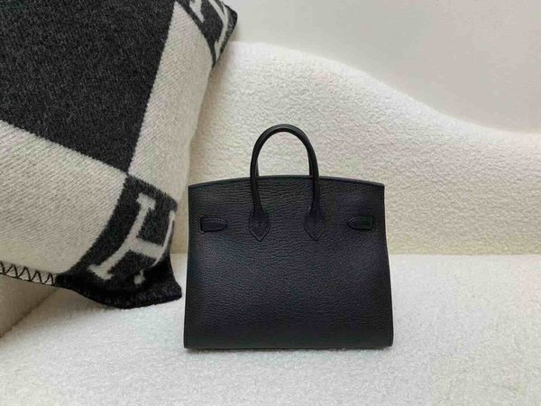 HERMÈS Limited Edition Birkin 20 Sellier Bouclerie Moderne Casaque Noir (89) Chevre Palladium hardware
