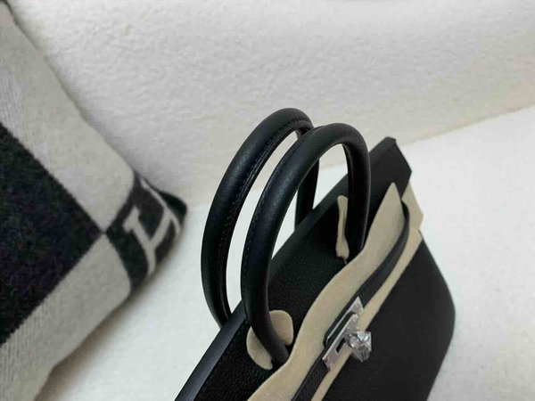 Hermès Birkin 25 Togo Noir x Palladium Hardware