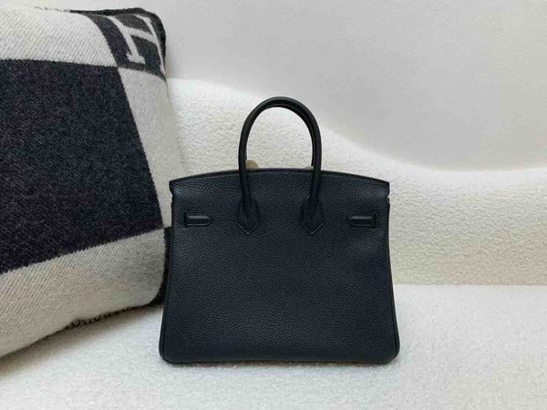 Hermès Birkin 25 Togo Noir x Palladium Hardware