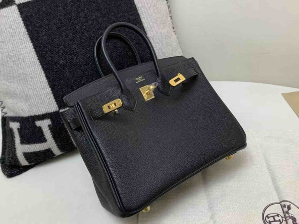Hermès Birkin 25 Togo Noir x Gold Hardware