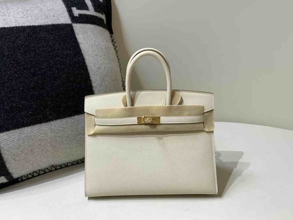 Hermès Birkin 25 Epsom Sellier Craie x Gold Hardware