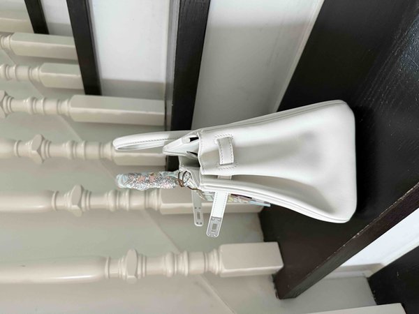 Hermès Birkin25 Epsom Blanc x Palladium Hardware