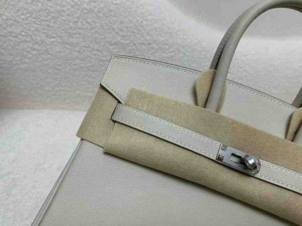 Hermès Birkin 25 Swift Glacier White x Palladium Hardware