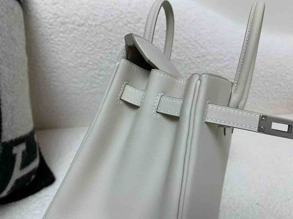 Hermès Birkin 25 Swift Glacier White x Palladium Hardware
