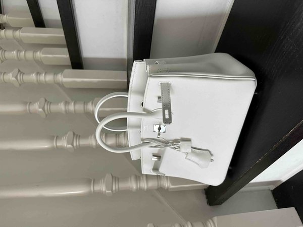 Hermès Birkin25 Swift Blanc x Palladium Hardware