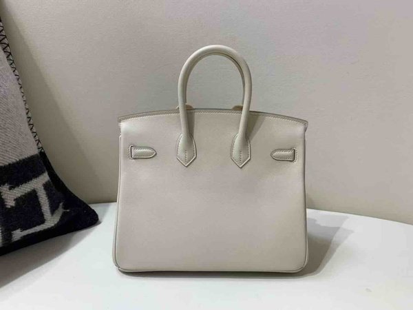 Hermès Birkin 25cm Swift Beton x Palladium Hardware