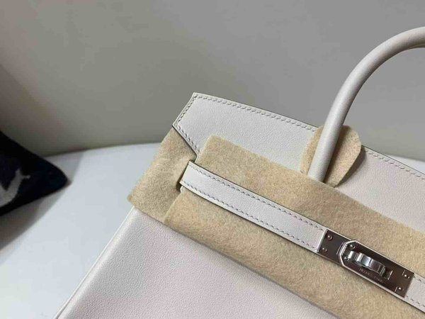 Hermès Birkin 25cm Swift Beton x Palladium Hardware