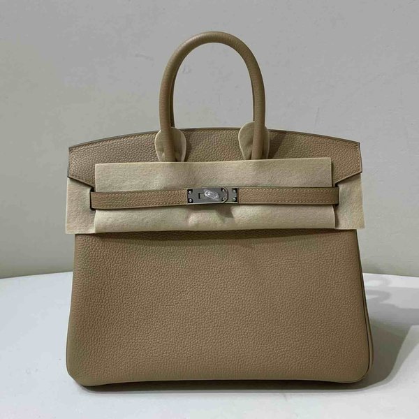 Hermès Birkin 25 Togo Chai x Palladium Hardware