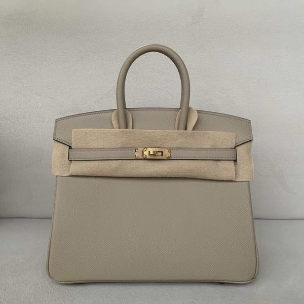 Hermès Birkin 25 Togo Gris Tourterelle x Gold Hardware