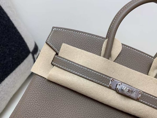 Hermès Birkin 25 Togo Etoupe x Palladium Hardware