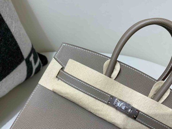 Hermès Birkin 25 Epsom Sellier Etoupe x Palladium Hardware