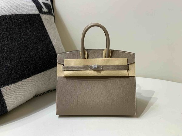Hermès Birkin 25 Epsom Sellier Etoupe x Palladium Hardware