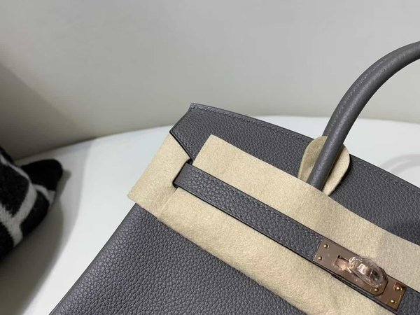 Hermès Birkin 25 Togo Étains x Rose Gold Hardware