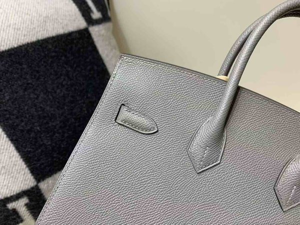 Hermès Birkin 25 Sellier Epsom Gris Etain x Palladium Hardware