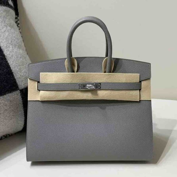Hermès Birkin 25 Sellier Epsom Gris Etain x Palladium Hardware