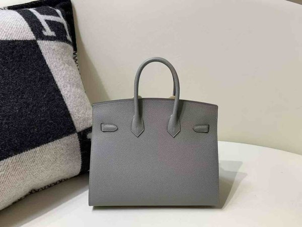 Hermès Birkin 25 Sellier Epsom Gris Etain x Palladium Hardware