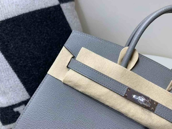 Hermès Birkin 25 Sellier Epsom Gris Etain x Palladium Hardware