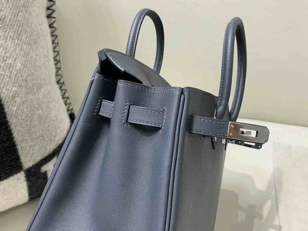 Hermès Birkin 25 Swift Gris Mouette x Palladium Hardware