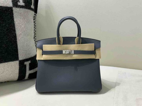 Hermès Birkin 25 Swift Gris Mouette x Palladium Hardware