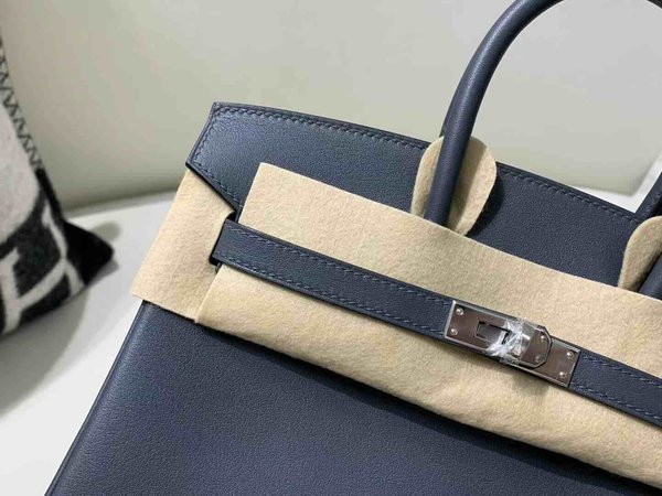 Hermès Birkin 25 Swift Gris Mouette x Palladium Hardware