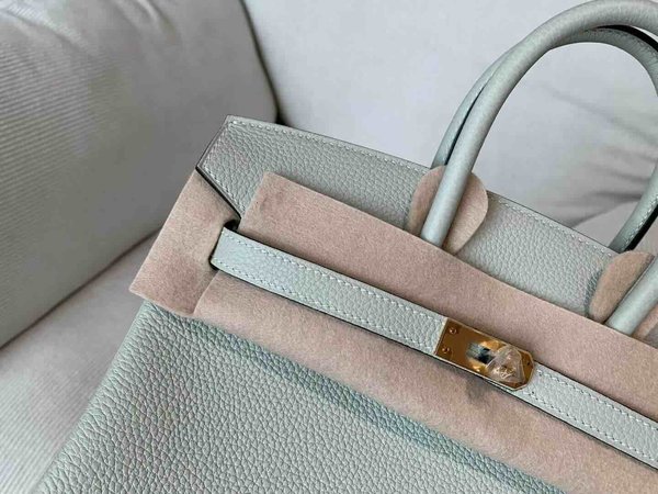 Hermès Birkin 25 Togo Vert d'eau x Gold Hardware